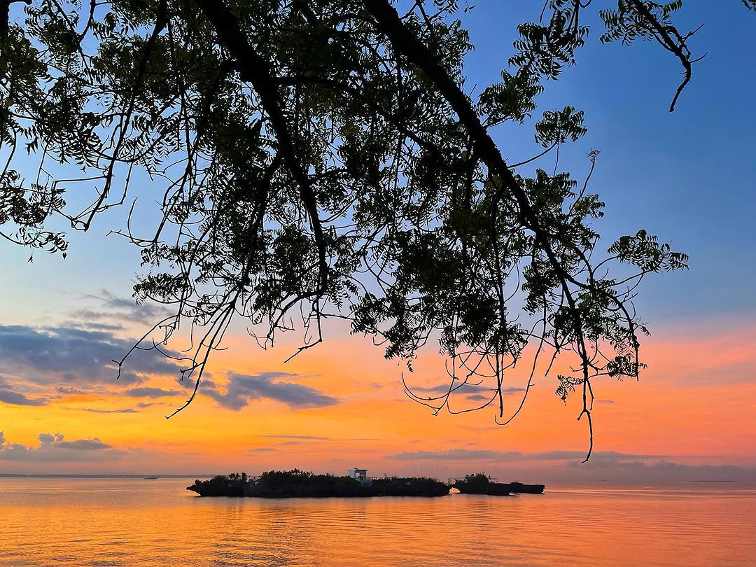 Sunset at the beach house
